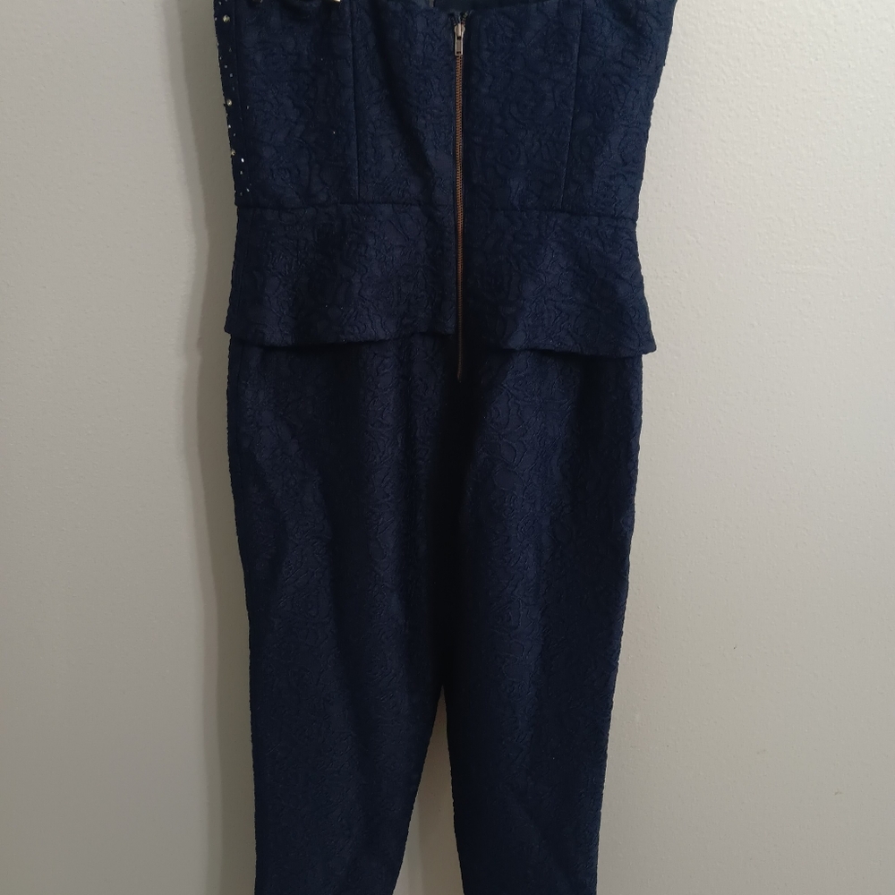 Adrianna Papell  Jumpsuit  Navy Blue Dress - Picture 8 of 9